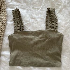 Sunday Best green crop tank